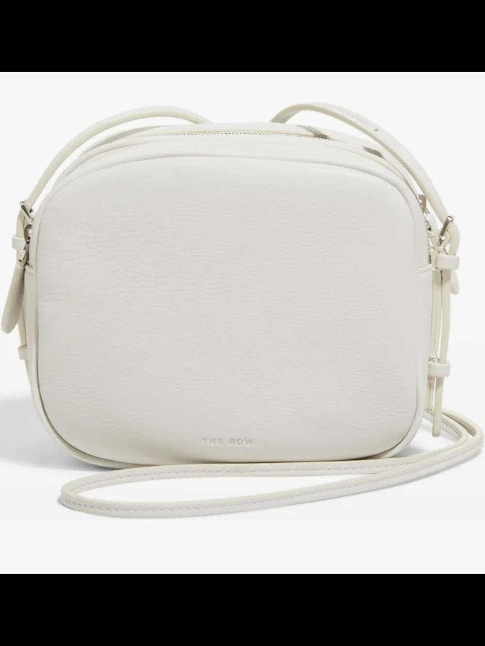 The Row Mini Twin Two-Zip Crossbody - White